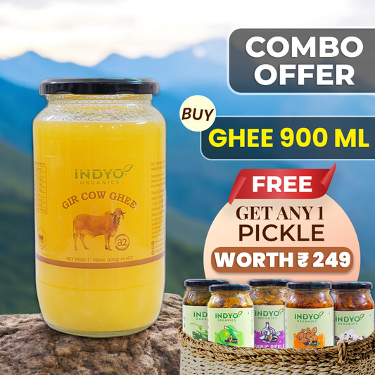 Buy Ghee 900 Ml and Get Any Pickle of 400 Gm Free